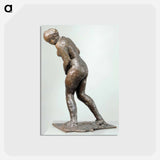 アートポストカード-Woman caught unawares ; woman taken unawares - エドガー ドガ Postcard.