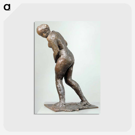 アートポストカード-Woman caught unawares ; woman taken unawares - エドガー ドガ Postcard.