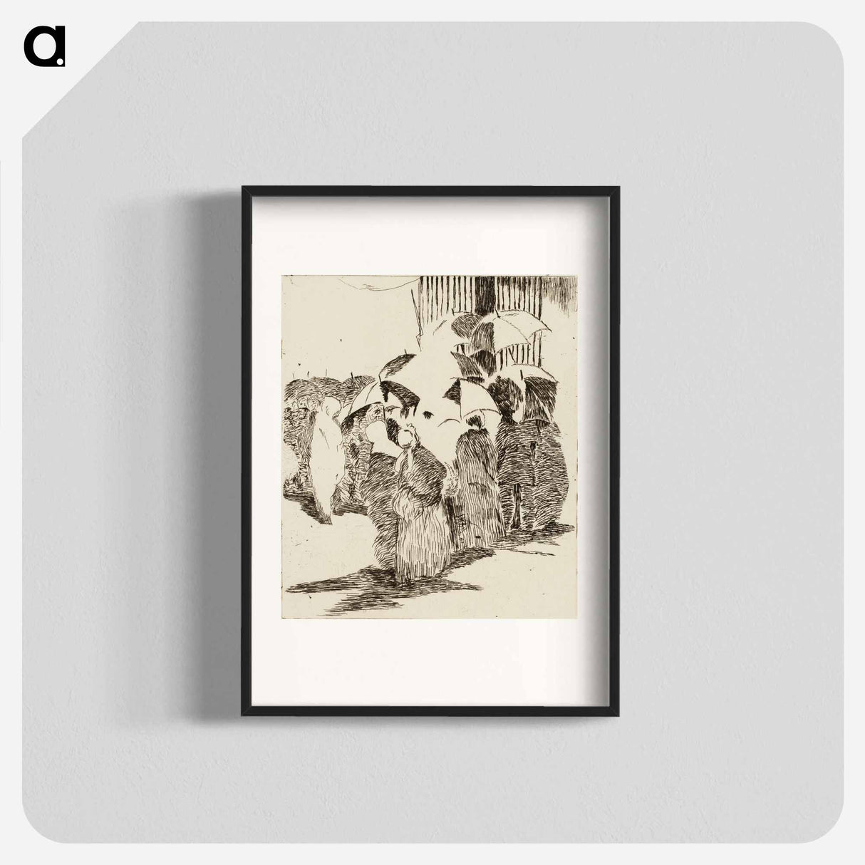 Line in Front of the Butcher Shop - エドゥアール マネ Poster.