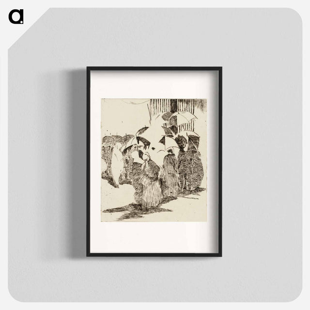 アートポスター-Line in Front of the Butcher Shop - エドゥアール マネ Poster.