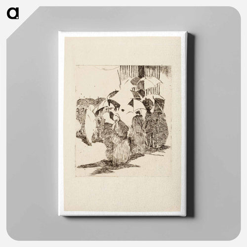 Line in Front of the Butcher Shop - Edouard Manet Canvas.