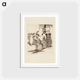 アートポストカード-Line in Front of the Butcher Shop - エドゥアール マネ Postcard.