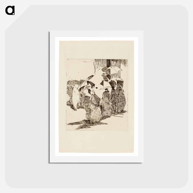 アートポストカード-Line in Front of the Butcher Shop - エドゥアール マネ Postcard.
