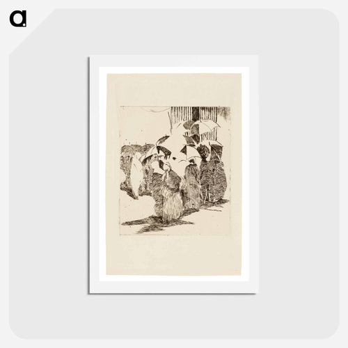 Line in Front of the Butcher Shop - エドゥアール マネ Postcard.