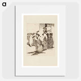 Line in Front of the Butcher Shop - エドゥアール マネ Poster.