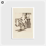 アートポストカード-Line in Front of the Butcher Shop - エドゥアール マネ Postcard.