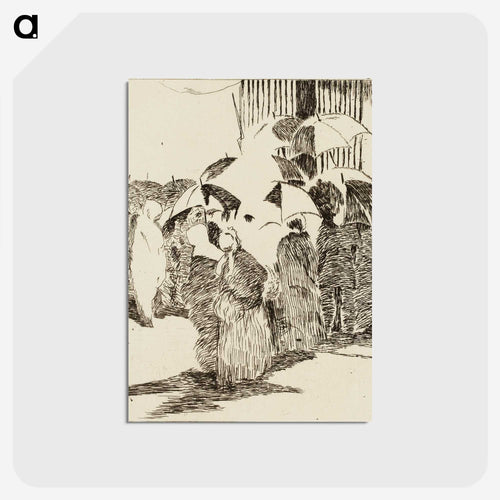 Line in Front of the Butcher Shop - エドゥアール マネ Postcard.