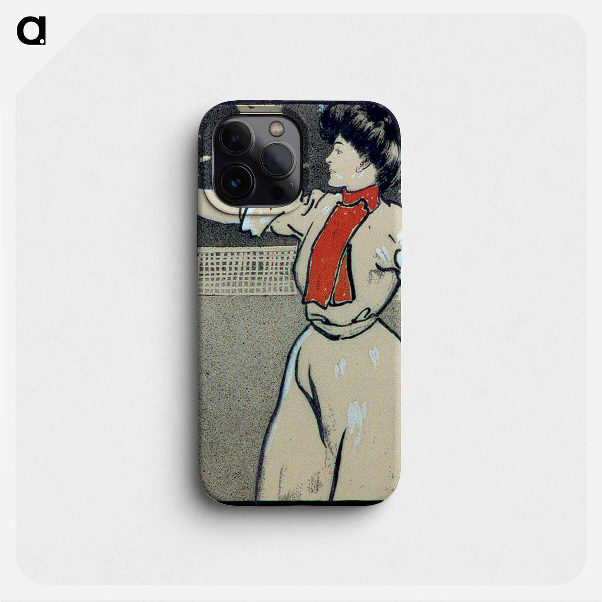 Woman and man playing tennis - エドワード ペンフィールド Phone Case.