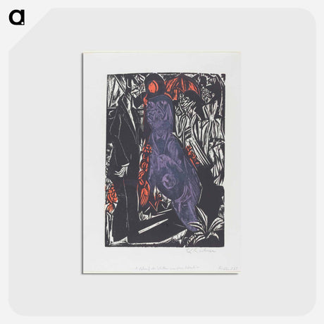 アートポストカード-Peter Schlemihl's Wondrous Story: The Sale of His Shadow - エルンスト ルートヴィヒ キルヒナー Postcard.