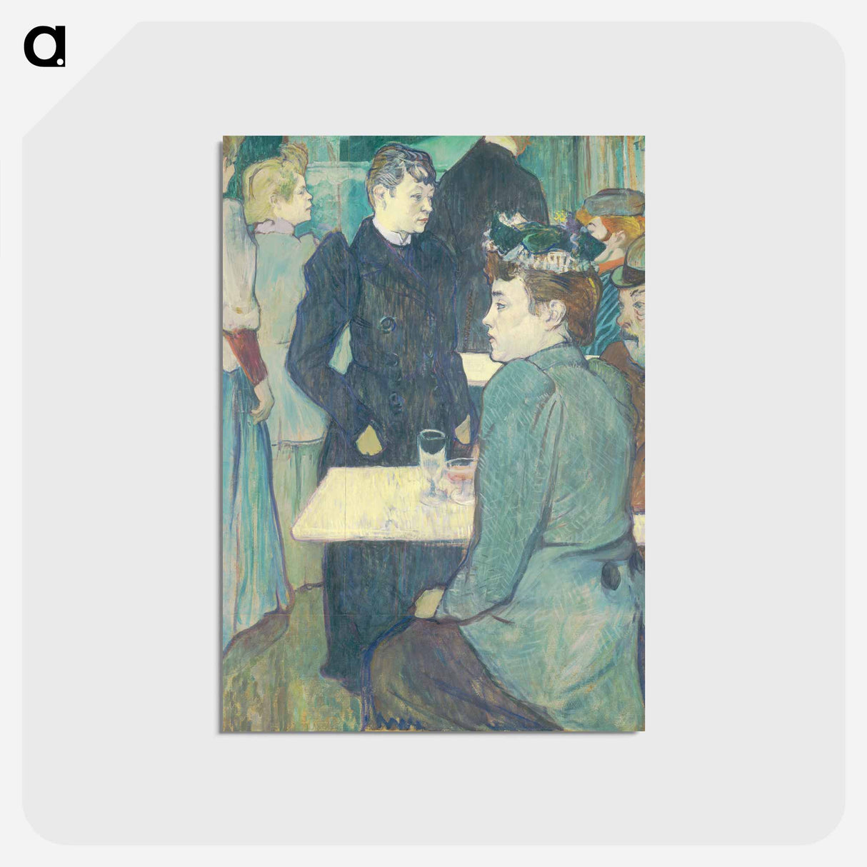 アートポストカード-A Corner of the Moulin de la Galette - アンリ ド トゥールーズ ロートレック Postcard.