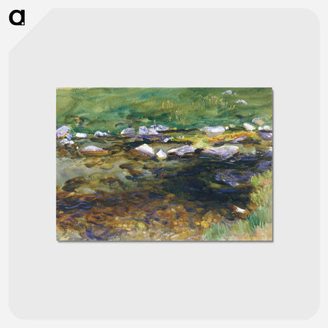 アートポストカード-Brook and Meadow - ジョン シンガー サージェント Postcard.