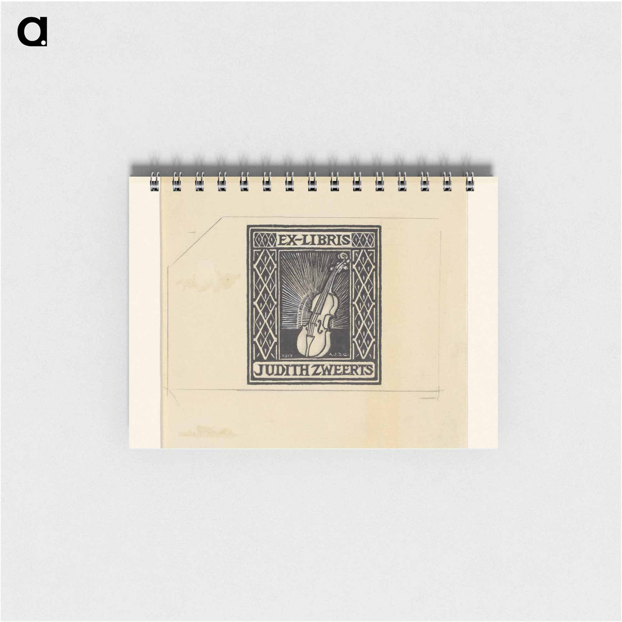 Ontwerp voor een ex libris van Judith Zweerts by Julie de Graag - ユリー デ フラーハ Memo.