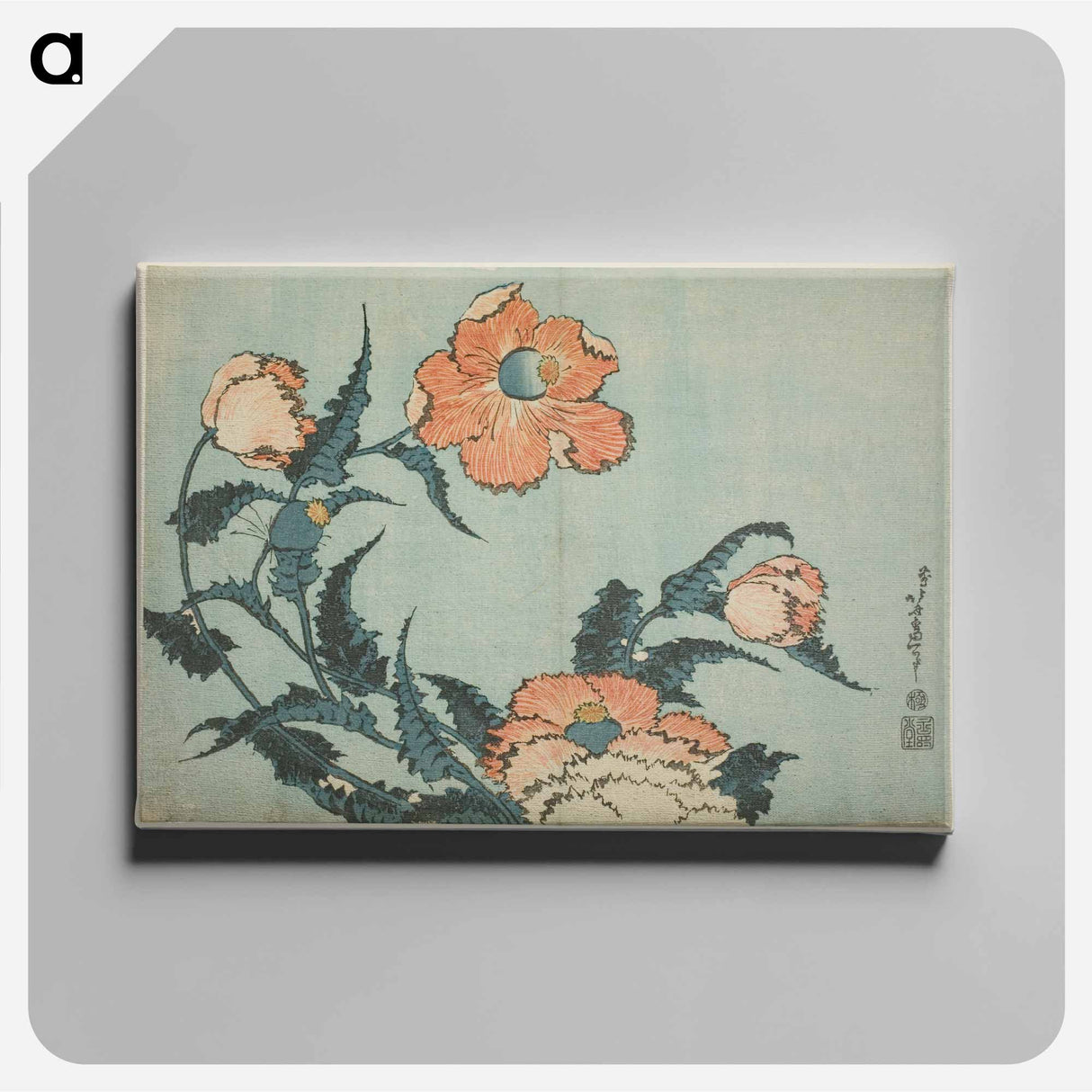 Hokusai's Poppies - Katsushika Hokusai Canvas.