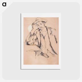 アートポストカード-Leaning Smoker - ポール セザンヌ Postcard.