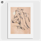 Leaning Smoker - Paul Cezanne Poster.