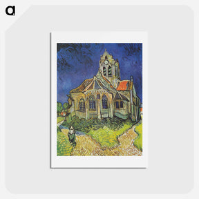 アートポストカード-The Church at Auvers - フィンセント ファン ゴッホ Postcard.