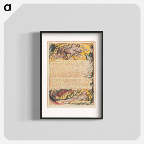 アートポスター-Jerusalem, Plate 93, "Enitharmon heard" - ウィリアム ブレイク Poster.