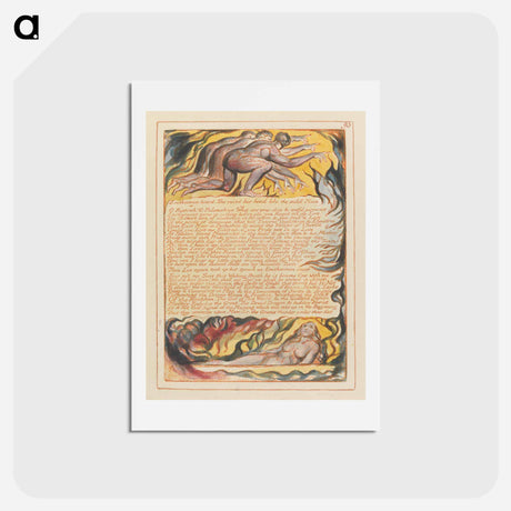 アートポストカード-Jerusalem, Plate 93, "Enitharmon heard" - ウィリアム ブレイク Postcard.