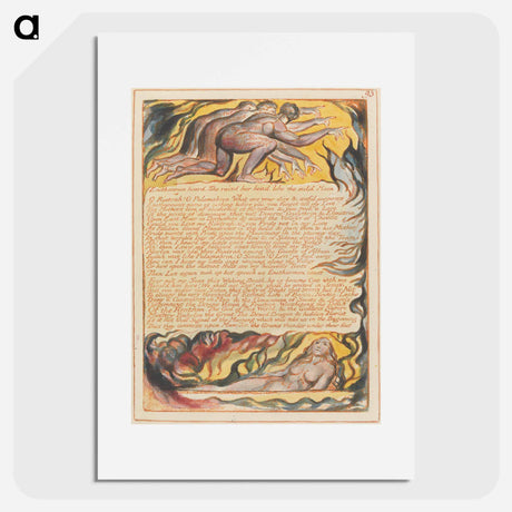 アートポスター-Jerusalem, Plate 93, "Enitharmon heard" - ウィリアム ブレイク Poster.