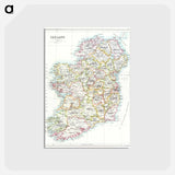アートポストカード-Gazetteer of the British Isles - アンティーク地図 Postcard.
