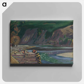 アートパネル-Motif from dolný kubín - アーノルド ピーター ワイズ クビンチャン Canvas.