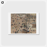 アートポストカード-La Place du Theatre Francais - カミーユ ピサロ Postcard.
