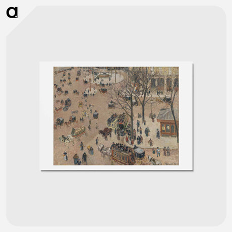 アートポストカード-La Place du Theatre Francais - カミーユ ピサロ Postcard.