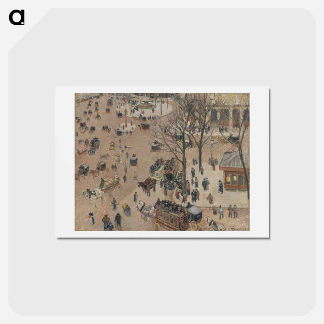 アートポストカード-La Place du Theatre Francais - カミーユ ピサロ Postcard.