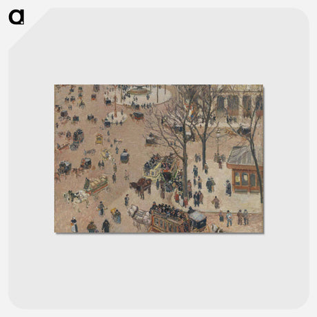 アートポストカード-La Place du Theatre Francais - カミーユ ピサロ Postcard.