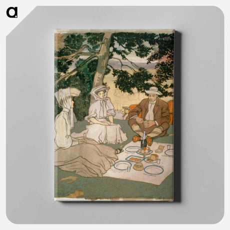 アートパネル-Picnic under the fir - エドワード ペンフィールド Canvas.