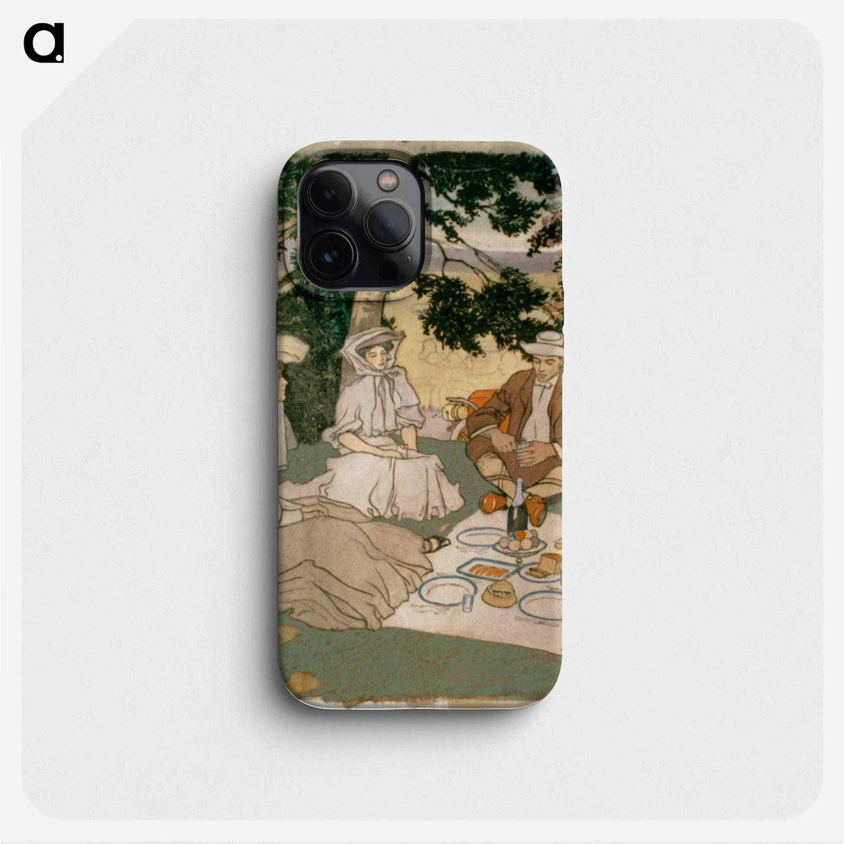 Picnic under the fir - Edward Penfield Phone Case.