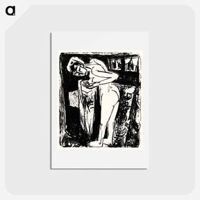 アートポストカード-Standing Nude in a Room - エルンスト ルートヴィヒ キルヒナー Postcard.