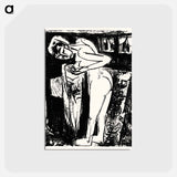 アートポストカード-Standing Nude in a Room - エルンスト ルートヴィヒ キルヒナー Postcard.