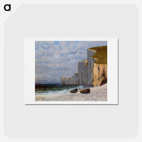 アートポストカード-Bay with Cliffs - ギュスターヴ クールベ Postcard.