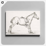 アートパネル-Saddled horse - ジャン ベルナール Canvas.