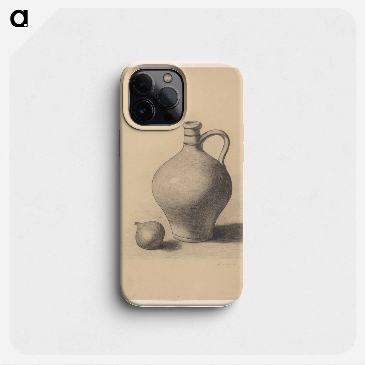 Stilleven met kruik en ui - ユリー デ フラーハ Phone Case.