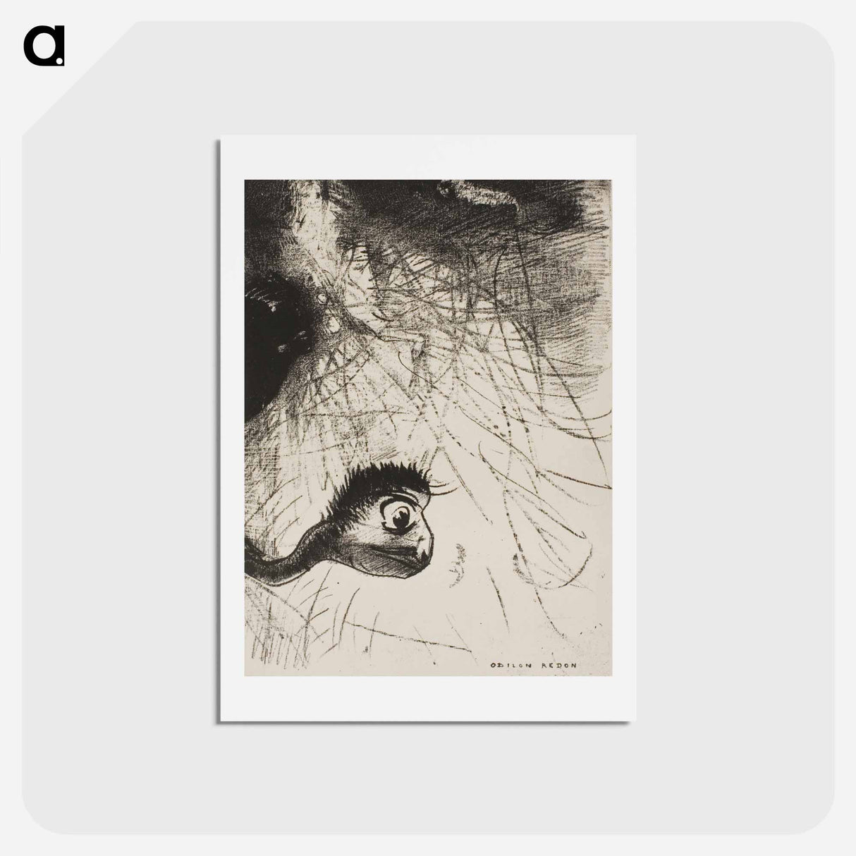アートポストカード-St. Anthony: "Somewhere There Must Be Primordial Shapes Whose Bodies Are Only Images" - オディロン ルドン Postcard.