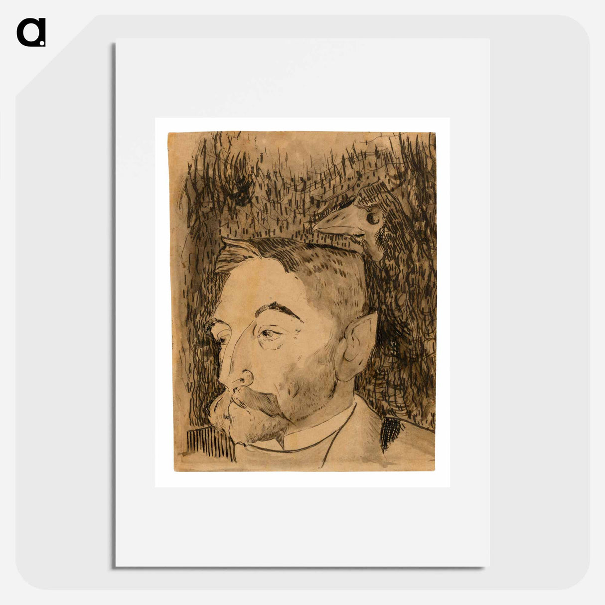 Portrait of Stéphane Mallarmé - Paul Gauguin Poster.