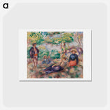 アートポストカード-Resting in the Grass - ピエール オーギュスト ルノワール Postcard.