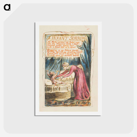アートポストカード-Songs of Innocence and of Experience: Infant Sorrow - ウィリアム ブレイク Postcard.