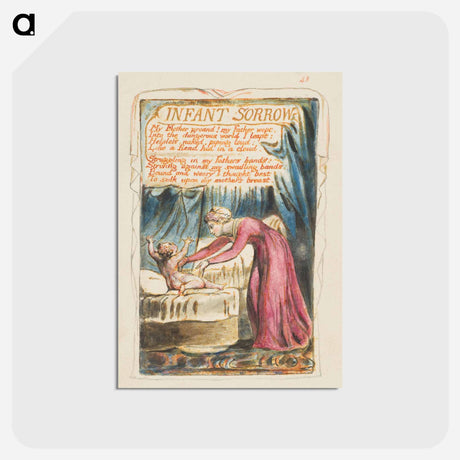 アートポストカード-Songs of Innocence and of Experience: Infant Sorrow - ウィリアム ブレイク Postcard.
