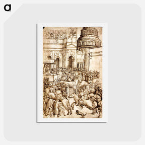 アートポストカード-The Triumph and Vespasian de Titus - アンドレア マンテーニャ Postcard.