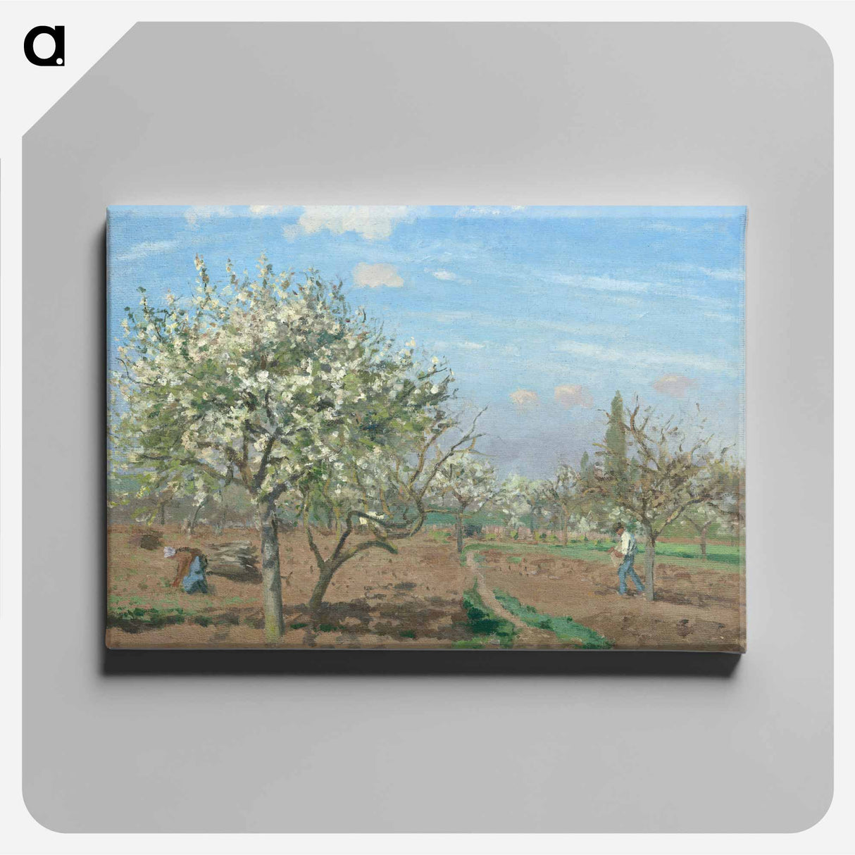 Orchard in Bloom, Louveciennes - カミーユ ピサロ Canvas.