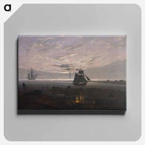アートパネル-Evening on the Baltic Sea - カスパー ダーヴィト フリードリヒ Canvas.