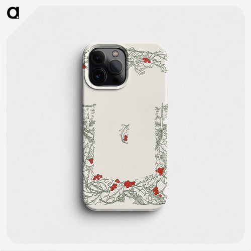 木の葉の額縁 - クリスマス Phone Case.