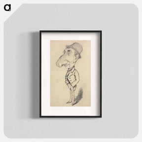 アートポスター-Caricature of a Man with a Large Nose - クロード モネ Poster.