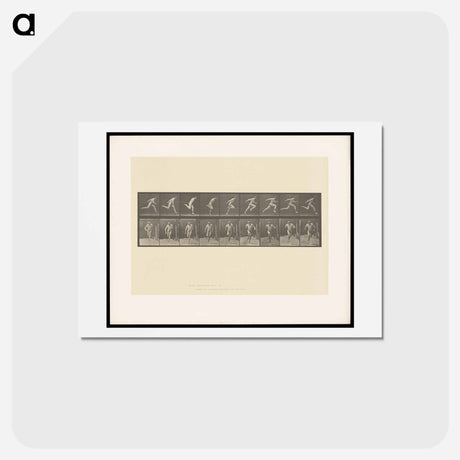 アートポストカード-Naked Man Running
 - エドワード マイブリッジ Postcard.