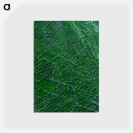 アートポストカード-Guangxi Province, China, from Space
 - 上空からの地球 Postcard.