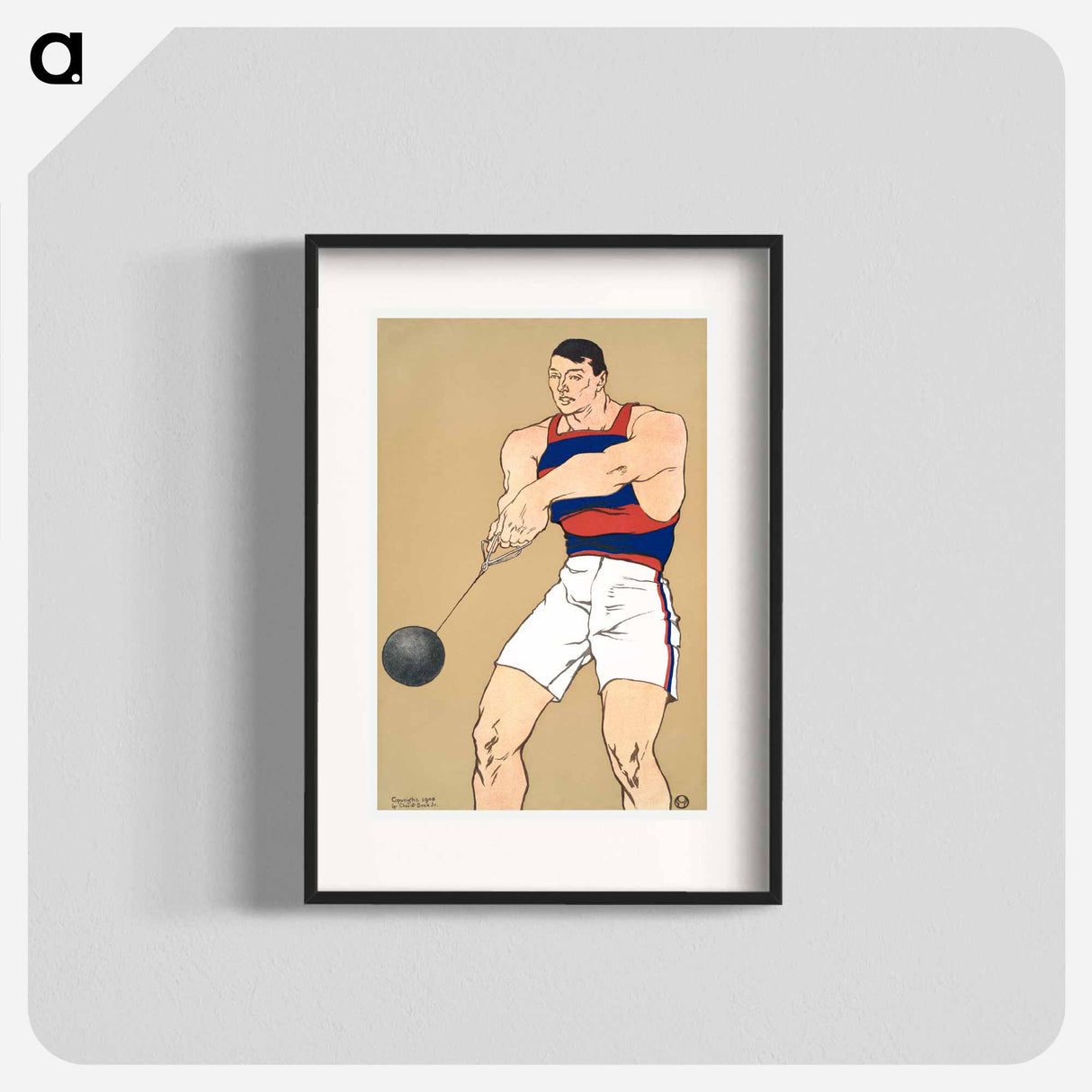 Hammer throw print in high resolution by Edward Penfield - Edward Penfield Poster.