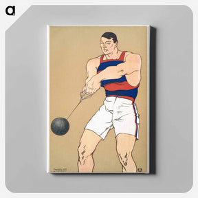 アートパネル-Hammer throw print in high resolution by Edward Penfield - エドワード ペンフィールド Canvas.
